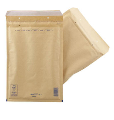 Luftpolstertaschen AROFOL Gr.7/G | 250x350+50mm Classic No. 7, 2FVAF000007, innen 230x340mm, haftklebend + Lochung für Klammer, 